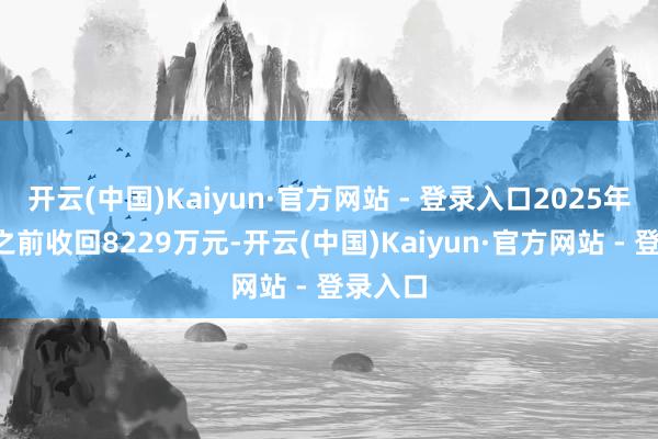 开云(中国)Kaiyun·官方网站 - 登录入口2025年5月底之前收回8229万元-开云(中国)Kaiyun·官方网站 - 登录入口